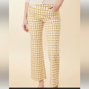 Spartina Maren Kick Flare Pant Calm Waters Plaid